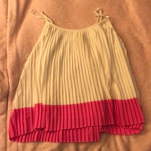 flowy forever 21 tank top pink/white